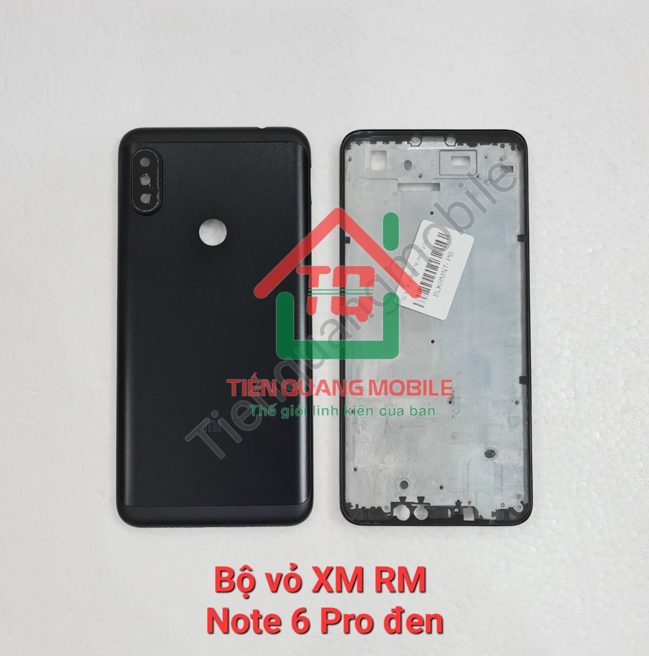 Bộ vỏ Xiaomi Redmi note 6/ Note 6 Pro  (Gồm lưng, sườn, xương, kính cam, nút bấm)
