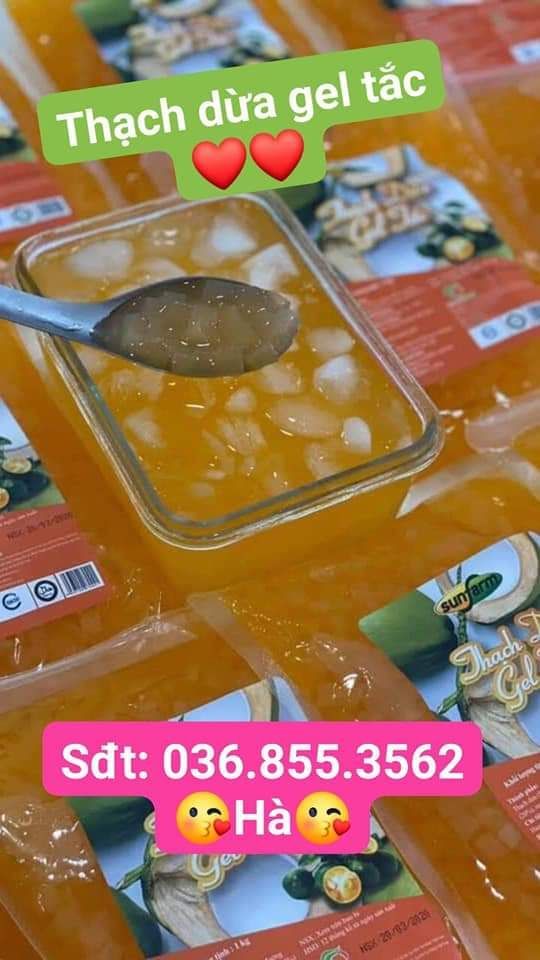 Thạch dừa gel tắc