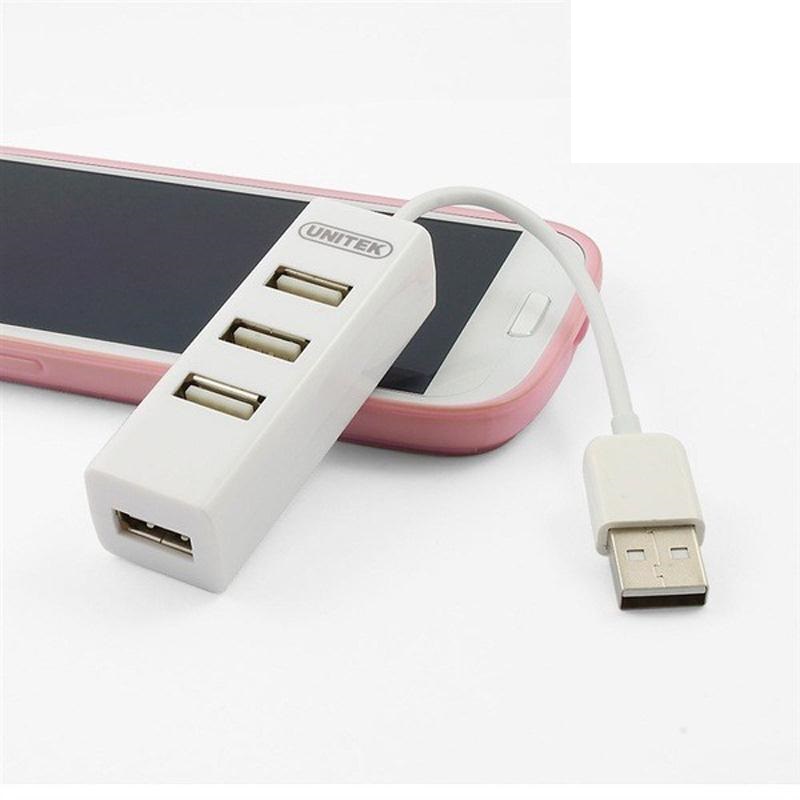 HUB chia USB 2.0 Unitek Y-2146 từ 1 ra 4 cổng USB - siêu gọn (Trắng) - Nhất Tín Computer