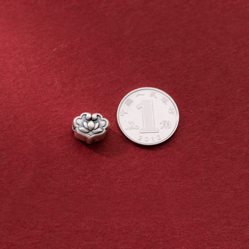 [S925] Charm bạc 3D hoa sen - MH706