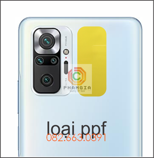 Cường lực camera Xiaomi Redmi Note 10 / Note 10s / Note 10 pro (2021) loại nano , ppf siêu bảo vệ