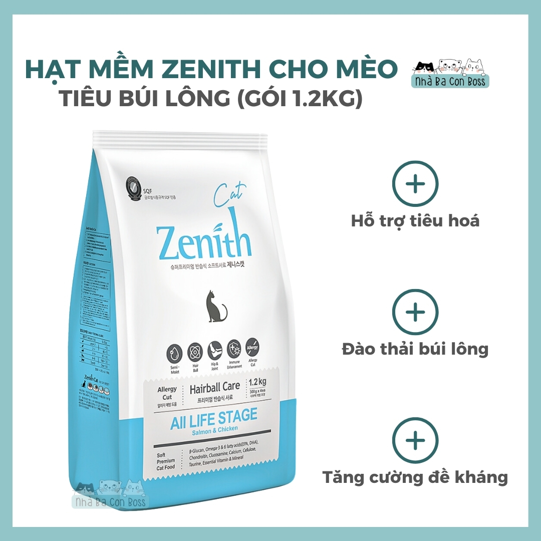 [1.2kg] Hạt Cho Mèo Mọi Lứa Tuổi (All Stages) Zenith Hairball Care