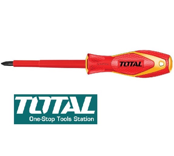 Tua vít bake cách điện PH0 x 60mm 1000V Total THTISPH060