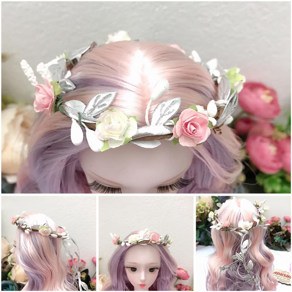 Phụ kiện búp bê - vòng nguyệt quế, vòng hoa đội đầu cho búp bê Sunny Dolls