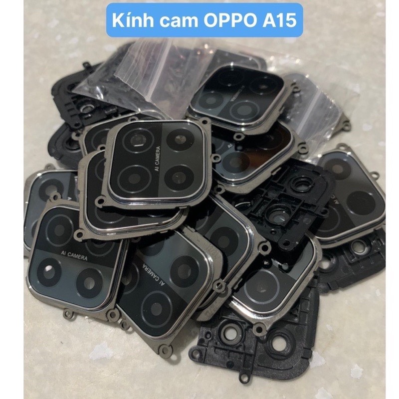 bộ kính camera liền vành  oppo a15/a15s dùng chung