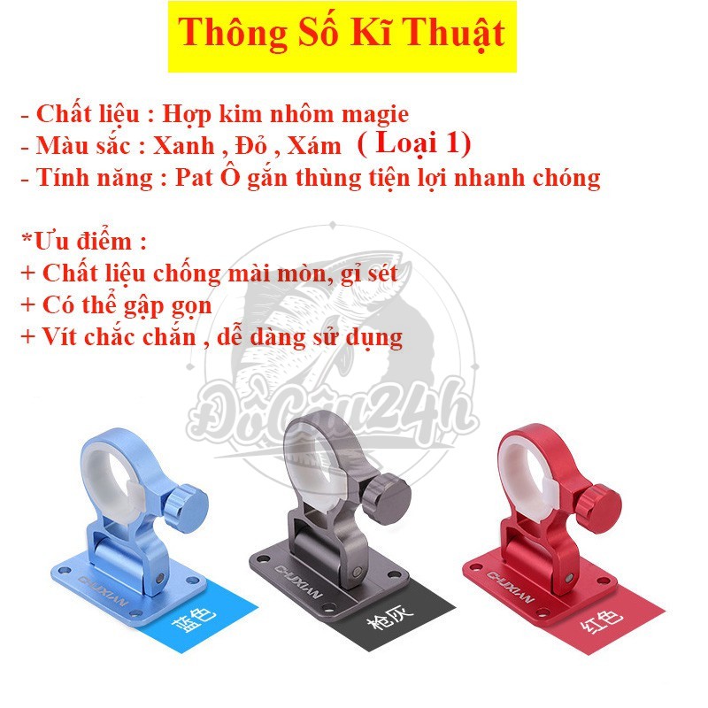 Pat ô, dù câu cá hợp kim cao cấp dùng gắn vào thùng câu đài