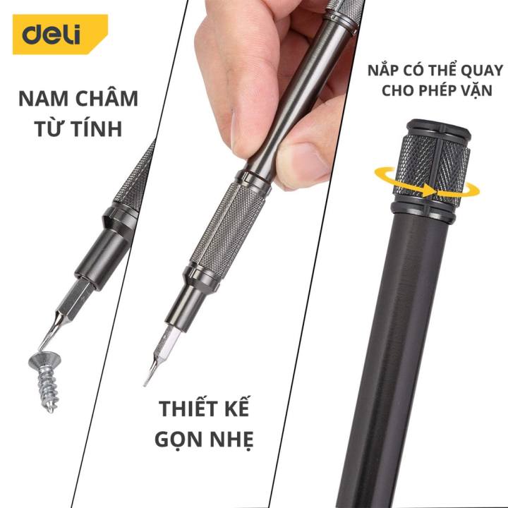 Bộ Tua Vít Đa Năng Deli 25 Chi Tiết Cao Cấp Chính Hãng - Thiết Kế Hiện Đại, Đầu Vít Từ TÍnh Dễ Dàng Sử Dụng - DL240025B - Hình ảnh 9
