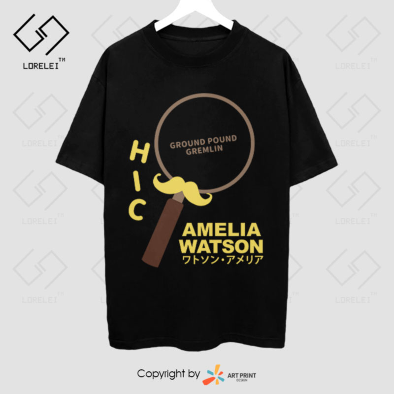 Áo thun hololive amelia watson ngắn tay