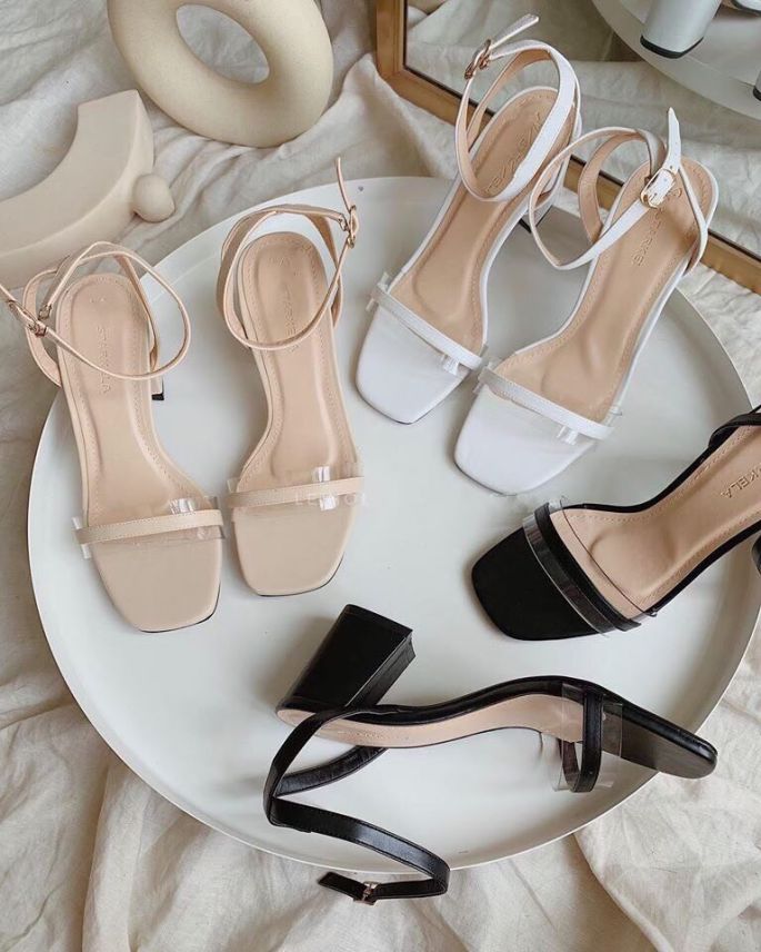 Sandal cao gót quai phối mica siêu xinh cao 6cm dáng hàn quốc - mã 154 giá rẻ