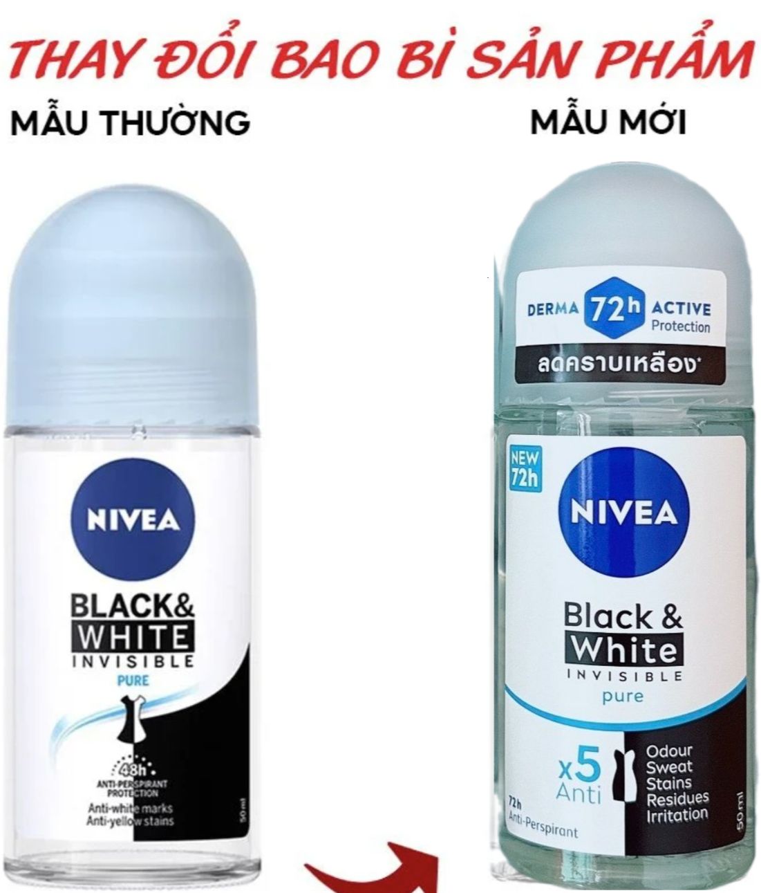 Lăn Khử Mùi Nữ Black & White Nivea 50ml