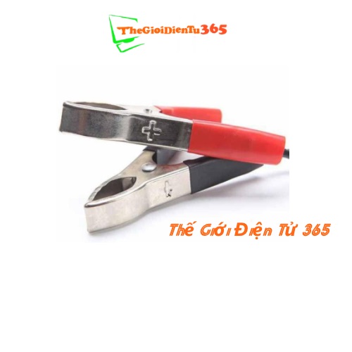 Đầu kẹp cá sấu ắc quy đỏ đen 50mm