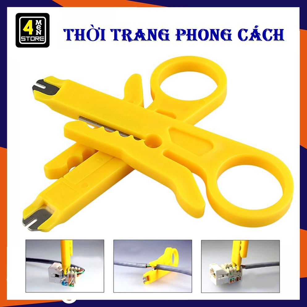Dụng cụ Tuốt Dây Cáp Mạng UTP kìm Bấm lỗ Cắt dây cáp mạng / Dao tuốt dây điện dễ sử dụng nhỏ gọn tiện lợi
