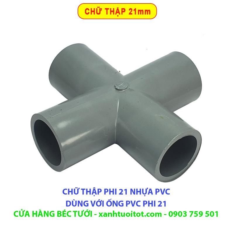 [HCM]Chữ thập nhựa PVC phi 21