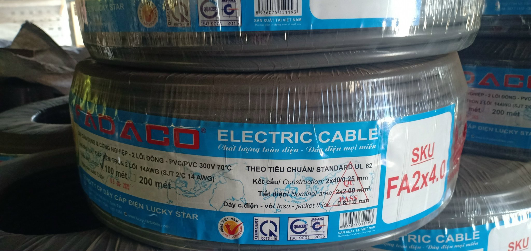 DÂY XÁM BỌC DAPHACO/NAVICO FA (CUỘN 100 MÉT)