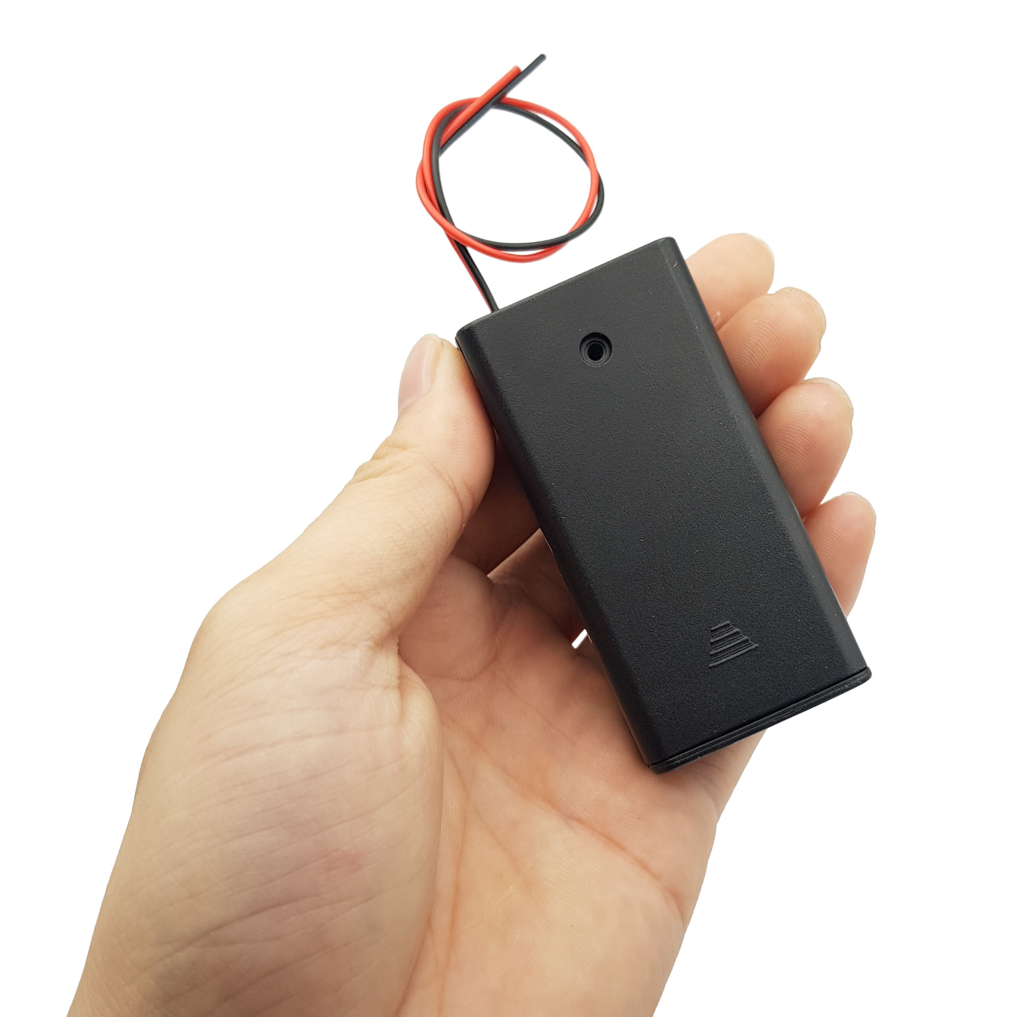 Hộp đế 2 pin AA có nắp và công tắc