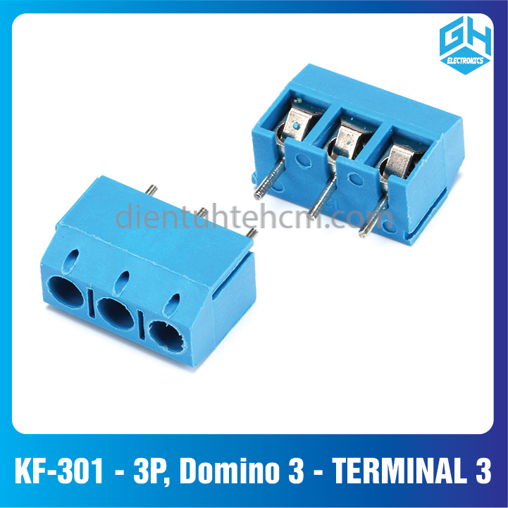 Đầu nối kf-301 - 3p, domino 3 - terminal 3