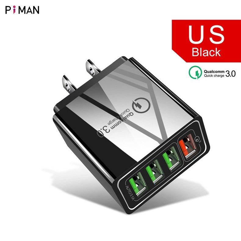 Củ sạc siêu nhanh hỗ trợ Quick Charge QC3.0 - 4 Cổng USB