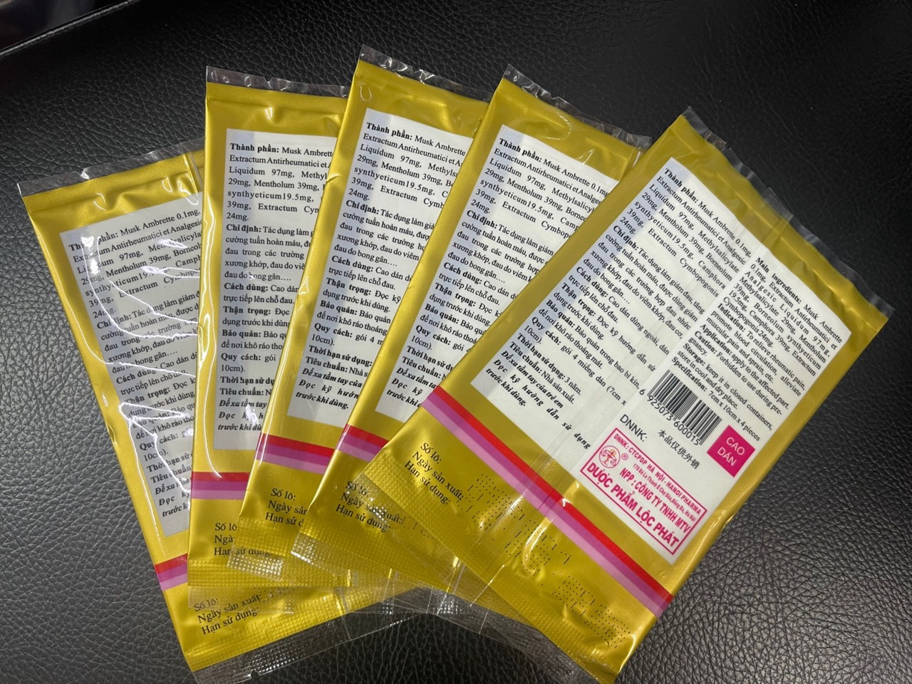 Cao dán con cọp loại 7 chữ - combo 5 gói/4 miếng