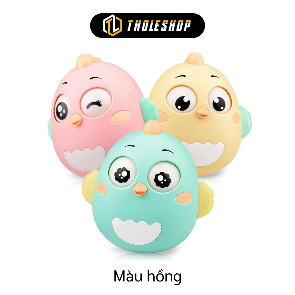 Lật đật - Lật đật chú gà đồ chơi tinh nghịch có chuông cho bé - Búp bê lật đật nhấp nháy cho bé nhỏ