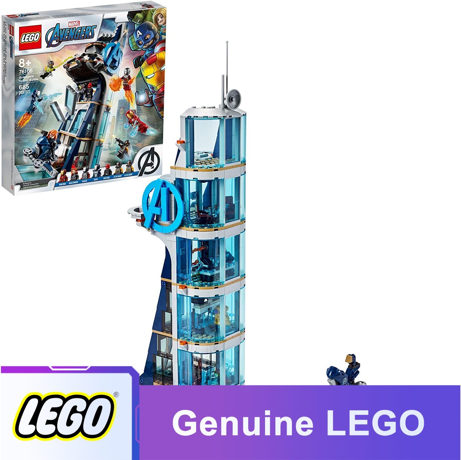 Mới Lego Marvel Avengers: Avengers Tower Battle 76166 Đồ Chơi Khối Xây Dựng  Có Thể Sưu Tập Với Các Cảnh Hành Động Và Nhân Vật Siêu Anh Hùng; Quà Tặng  Kỳ Nghỉ