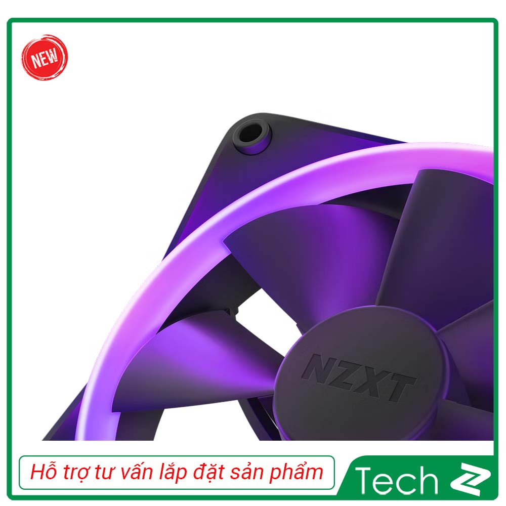 Bộ 3 Fan NZXT F120 RGB Triple Pack (3 x 120mm | Màu Đen | HUB)