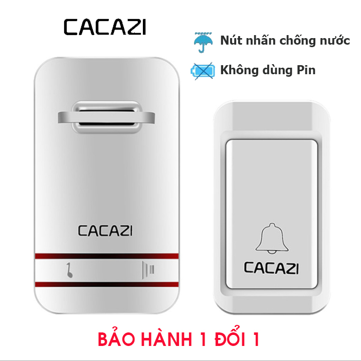 Chuông cửa không dây CACAZI chống nước không dùng pin - Điện tử gia đình