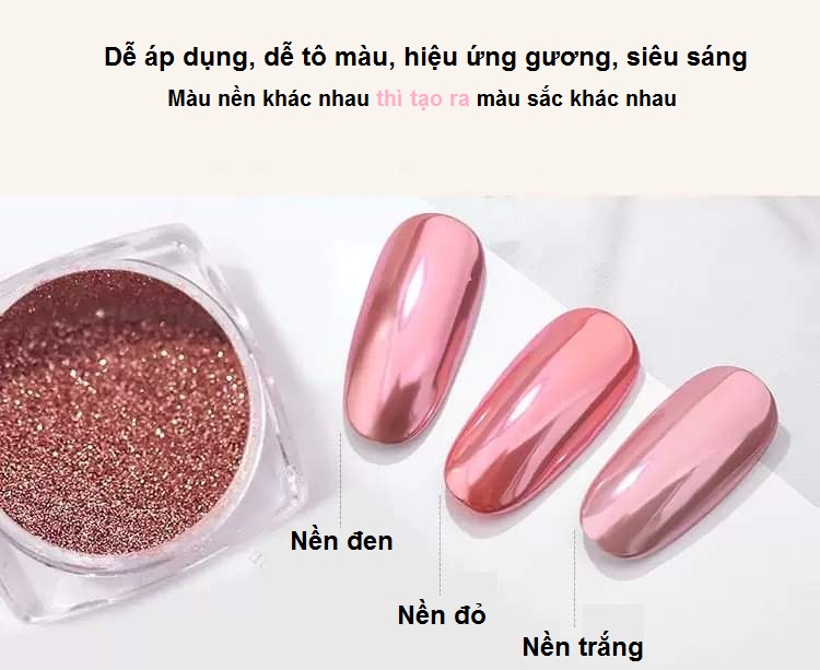 [HCM]Bột tráng gương trang trí móng