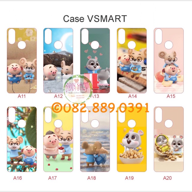 [HCM]Ốp lưng vsmart Joy 1 / Active 1 / Joy 2+/ Active 1/ Joy 1+ in hình chuột-heo