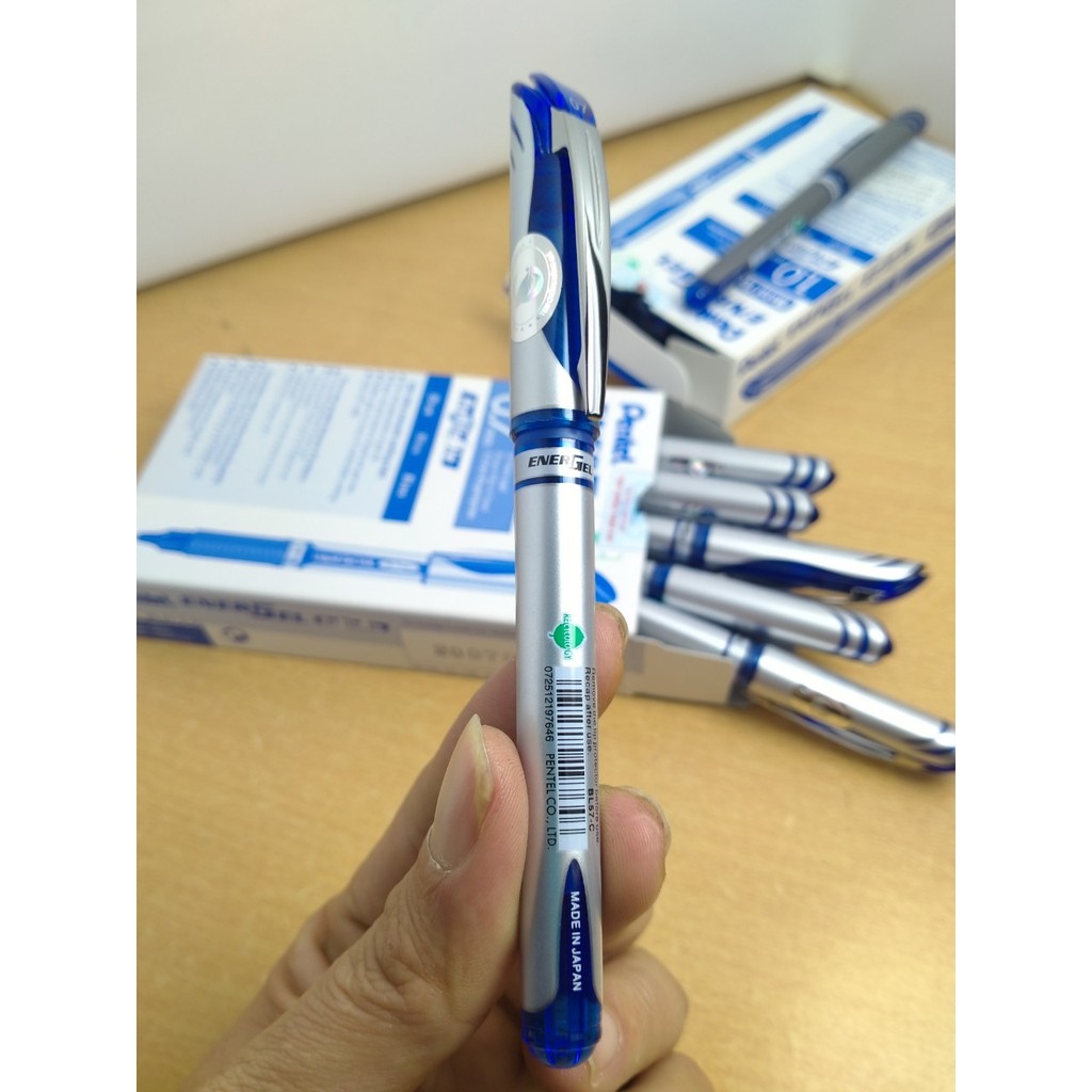 ♧☈ Bút mực gel Pentel energel nét 0.5 0.7 1.0mm màu mực Xanh/ Đỏ/ Đen. Ruột thay thế cho bút- Chính Hãng