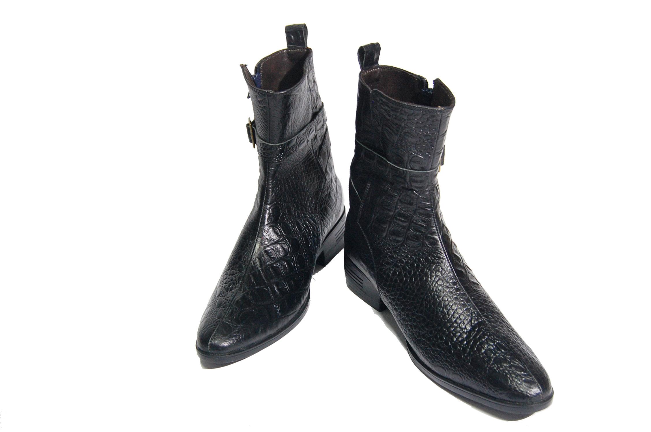 [HCM]Giày boot nam vân cá sấu da bò thật. Bảo hành 12 tháng.MS: B138