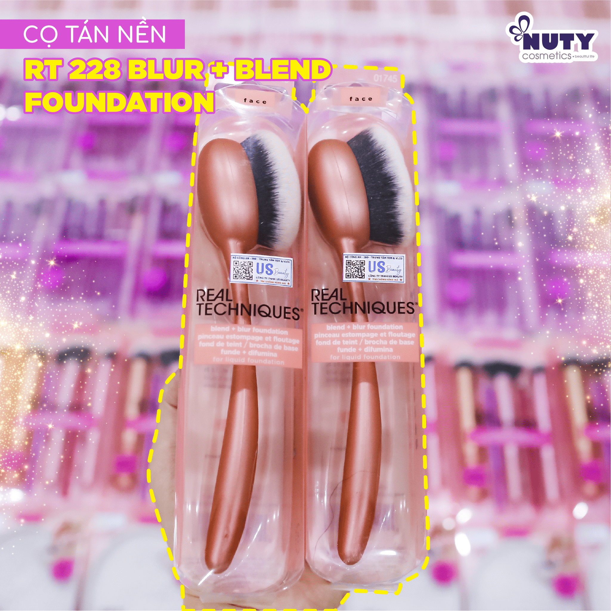 Cọ Tán Nền Real Techniques RT 228 Blend + Blur Foundation