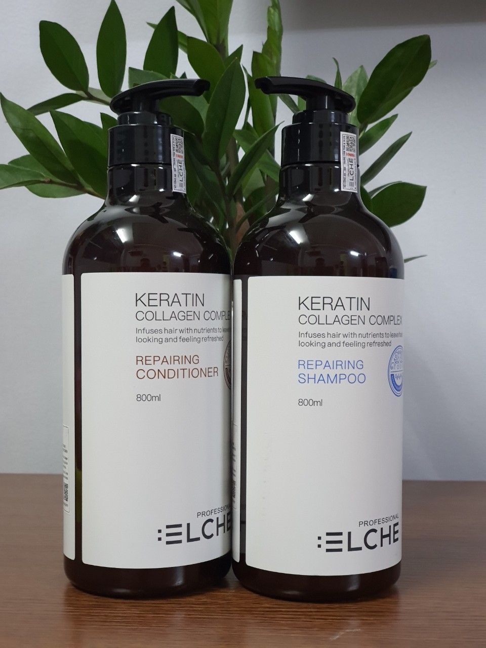 Dầu gội keratin Collagen Complex Elche phục hồi chống rụng tóc 800ml