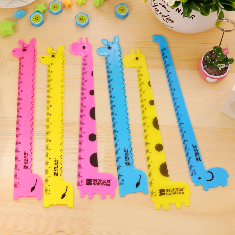 Thước kẻ nhựa hình thú dễ thương 15cm duhu t04