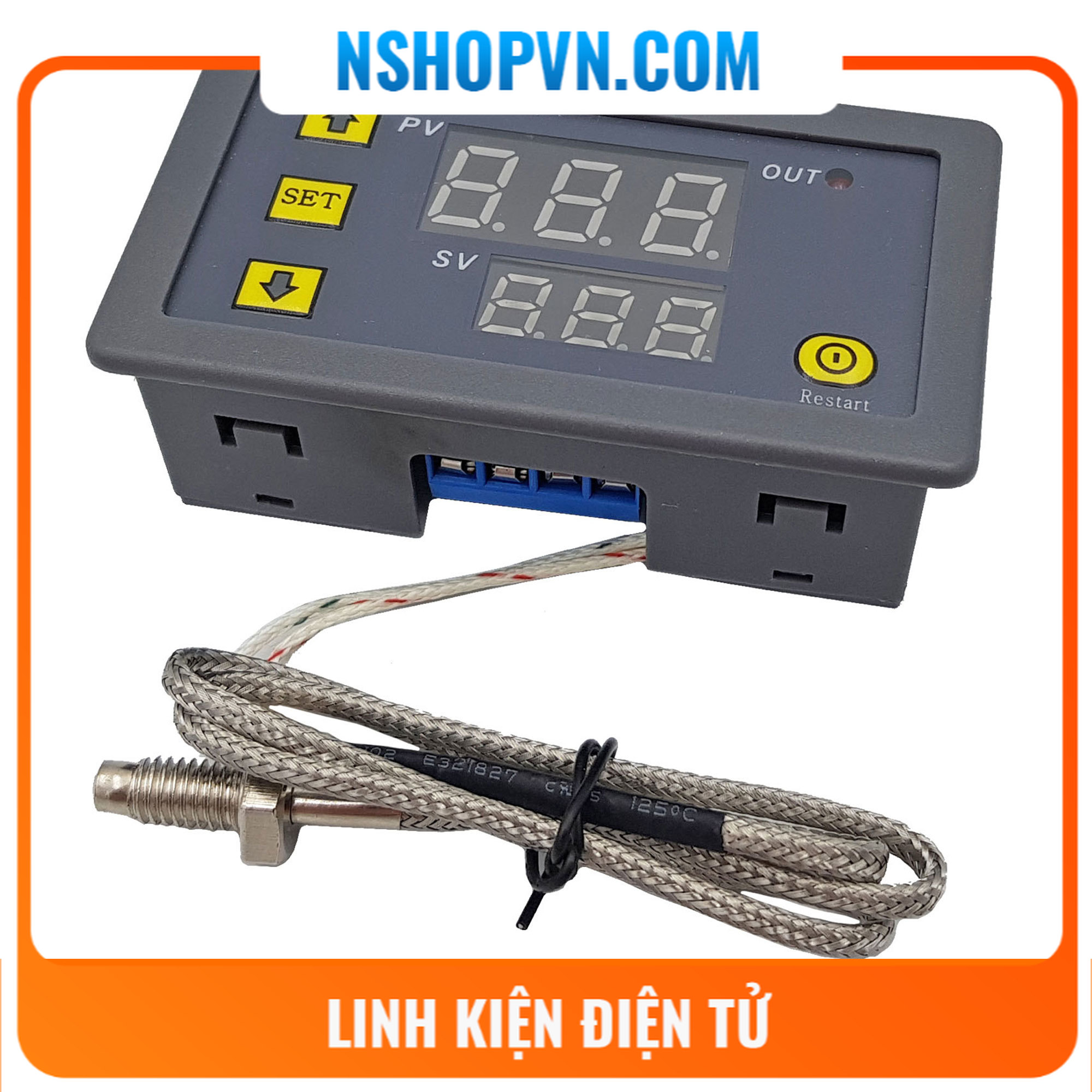 Bộ khống chế nhiệt độ Type-K 500 độ C 12VDC / 220VAC