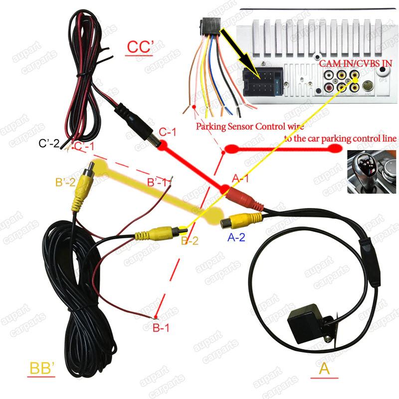 Camera lùi chống nước 4 đèn LED ( Màu đen)
