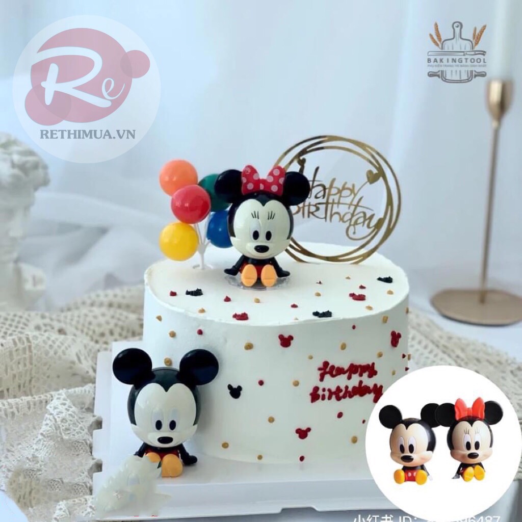 Chuột Mickey - Trang trí bánh sinh nhật bánh kem