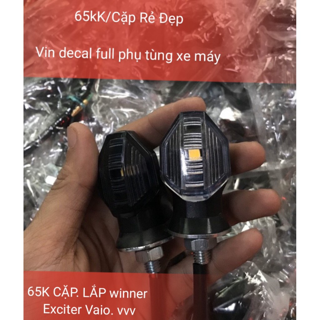 ( 1 cặp) Xi nhan ngắn ( vario, click, ex, winner x... mô tô) Loại Ngắn sáng Vàng Hợp Pháp