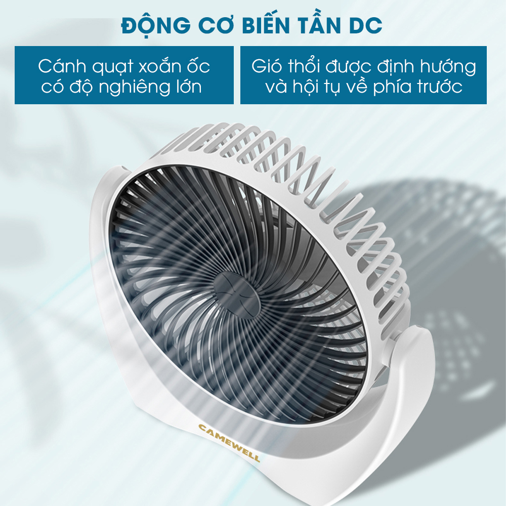 Quạt Tích Điện Mini Để Bàn Nhỏ Gọn