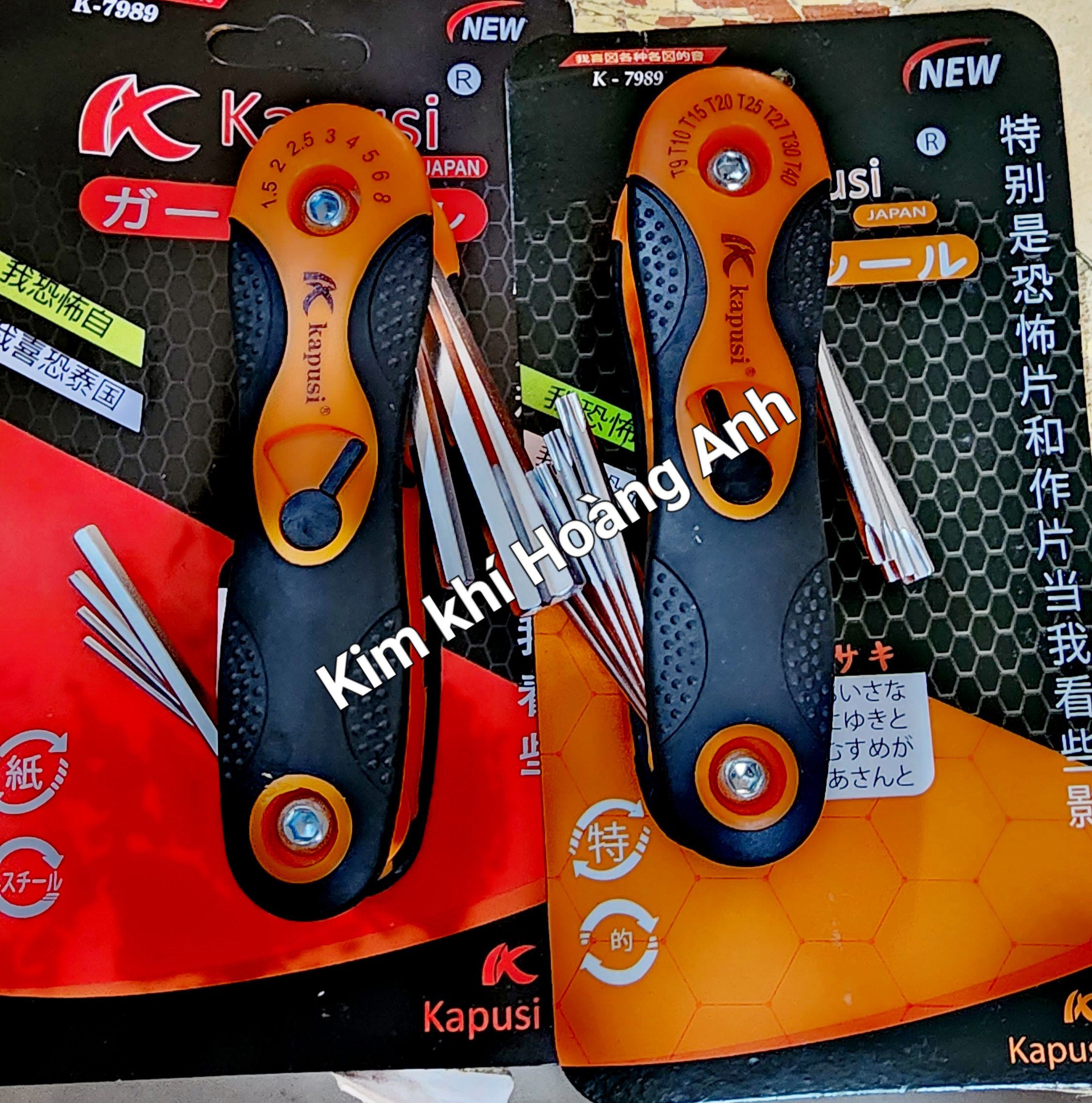 Bộ đôi lục giác gấp và hoa thị gấp Kapusi, lục giác bông, khoá lục giác