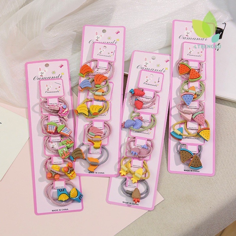 [HCM]Set 5 Dây Cột Tóc Xinh Xắn Cho Bé Gái
