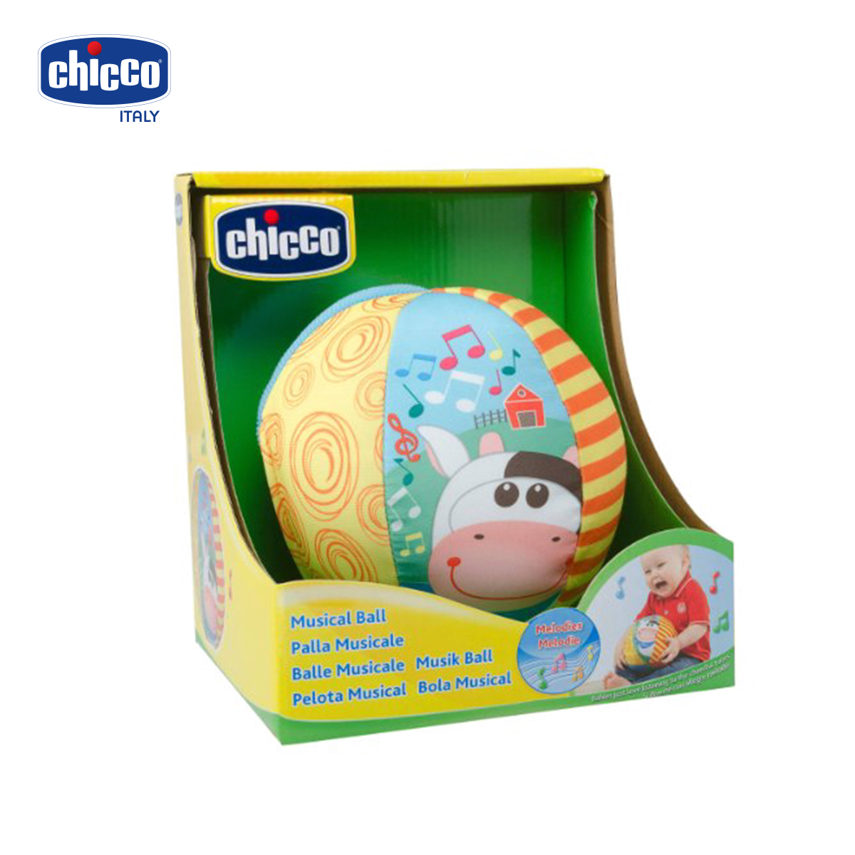 Bóng lăn phát nhạc Bò sữa Chicco