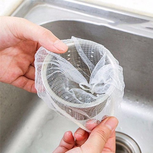 Bộ 100 túi lưới lọc rác bồn rửa chén