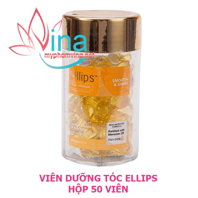 [HCM]Viên dưỡng tóc Ellips Hair Vitamin SMOOTH & SHINY hộp 50 viên