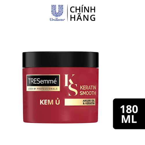 [CHÍNH HÃNG] Kem Ủ Tóc TRESEMME Keratin Smooth Cho tóc khô xơ rối Tinh Dầu Argan & Keratin Dưỡng Tóc Vào Nếp Suôn Mượt 180ml