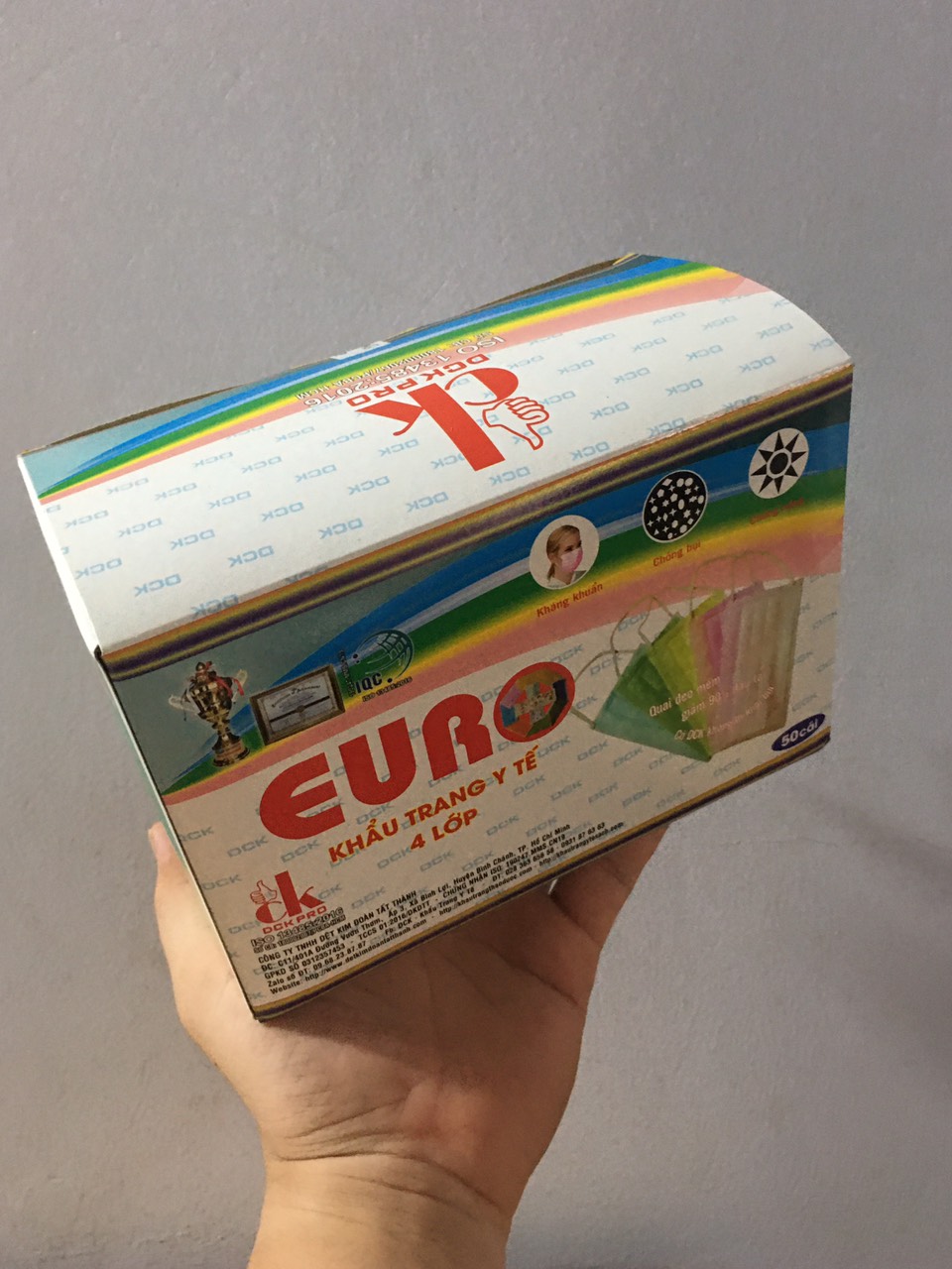 Khẩu Trang Y Tế Màu Tím 5 Lớp