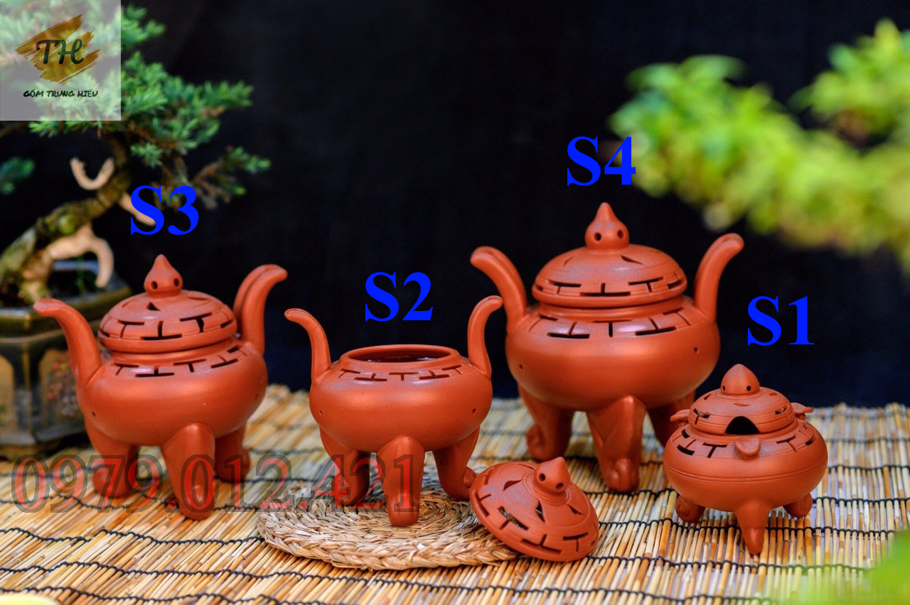 Lư đốt trầm hương gốm Bát Tràng