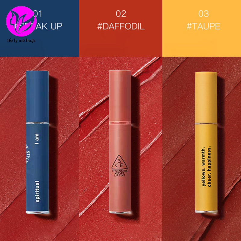 Son 3ce speak up 3 màu 3ce hot đỏ - vàng - xanh son hàn quốc chính hãng