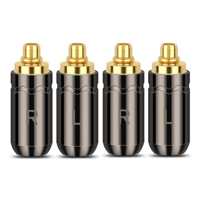 Mmcx connector aluminum alloy plug audio jack diy earphone pin adapter metal headphone plug for n5005 n30 n40 w60 846 525 series
