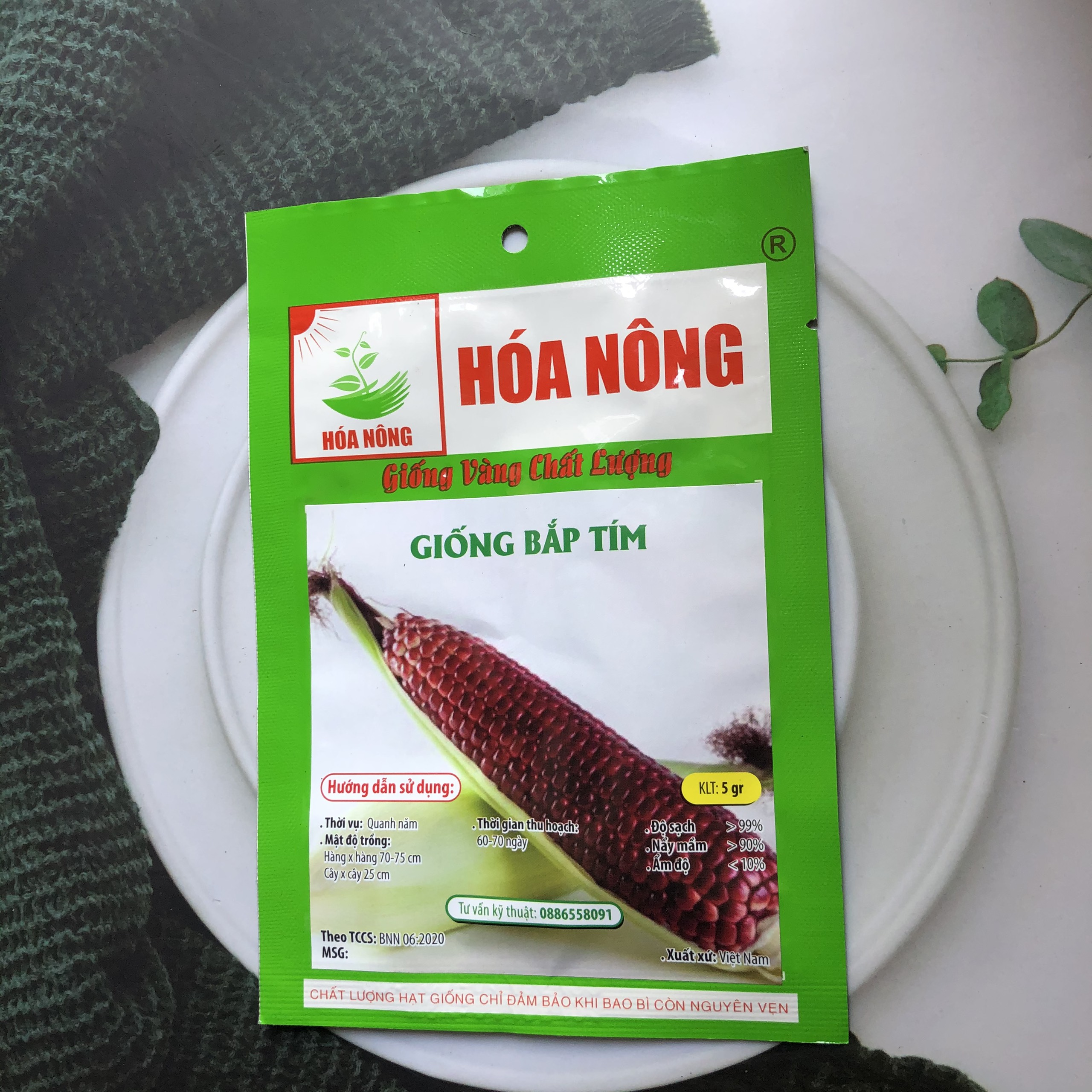 [HCM]Hạt giống bắp tím HN gói 5gr
