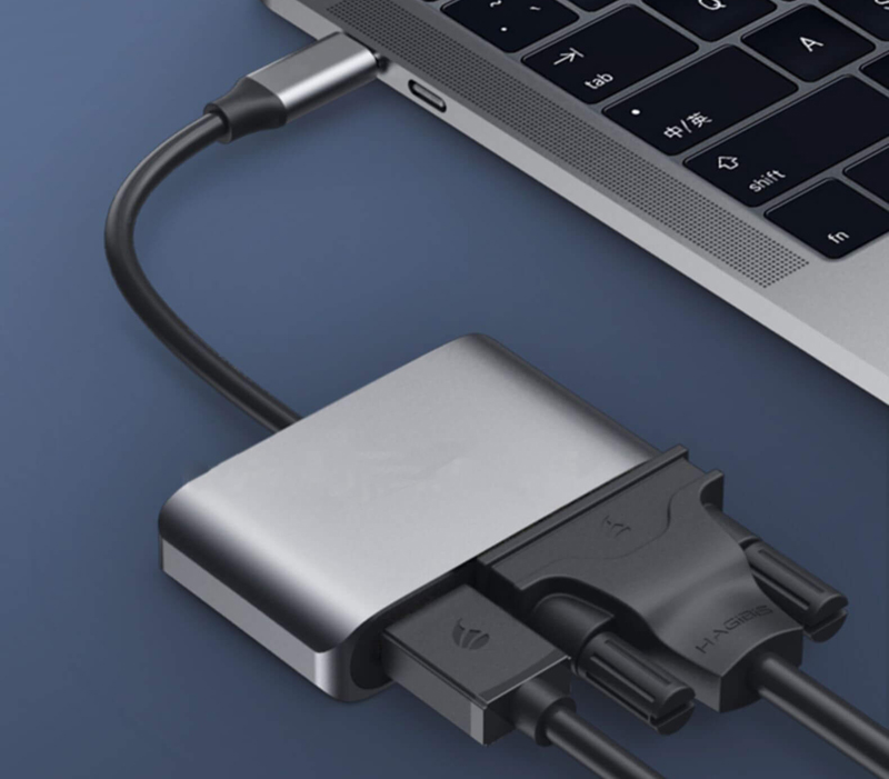 Cáp chuyển đổi typeC sang HDMI và VGA V187B - hỗ trợ HD/4K (Màu Random) - Nhất Tín Computer